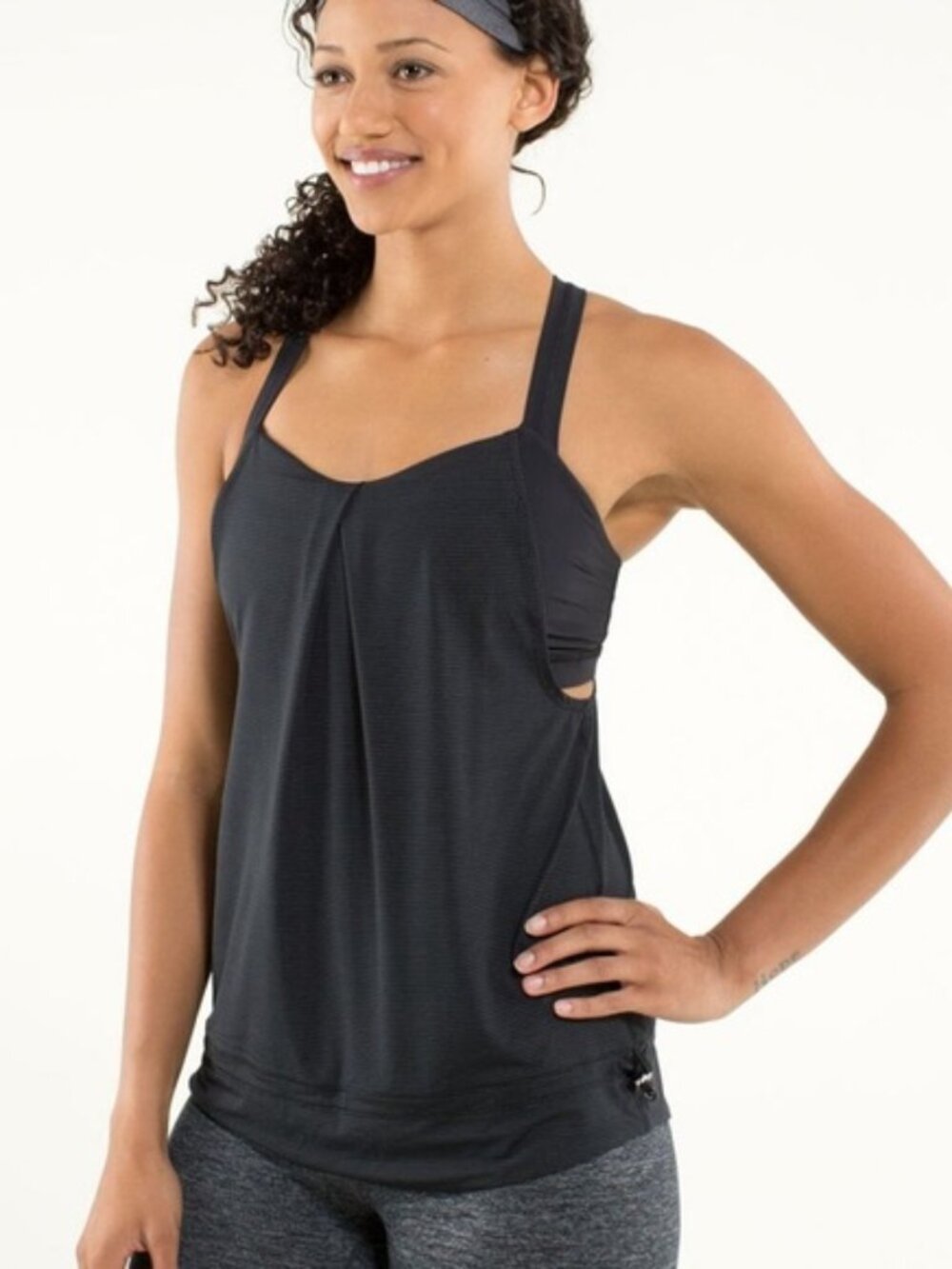 293. lululemon athletica Rest Less Tank in Black